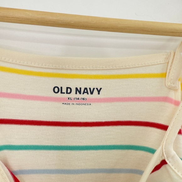 Old Navy Girls XL Striped Sleeveless Dress Casual Summer Kids Pockets - Picture 3 of 14